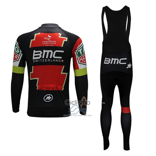 Bmc Ropa Ciclismo Culotte Largo 2017 Mangas Largas Rojo y Verde